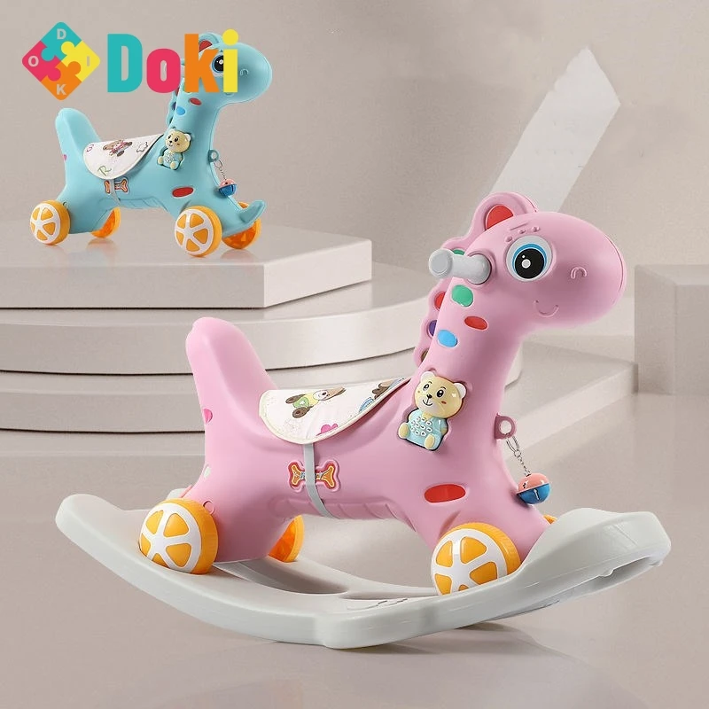 

Doki Toy Baby Ride On Toys Unicorn Rocking Horse Baby Rocking Chair Multi-functional Baby Play Toys Baby Walker Indoor Fashion