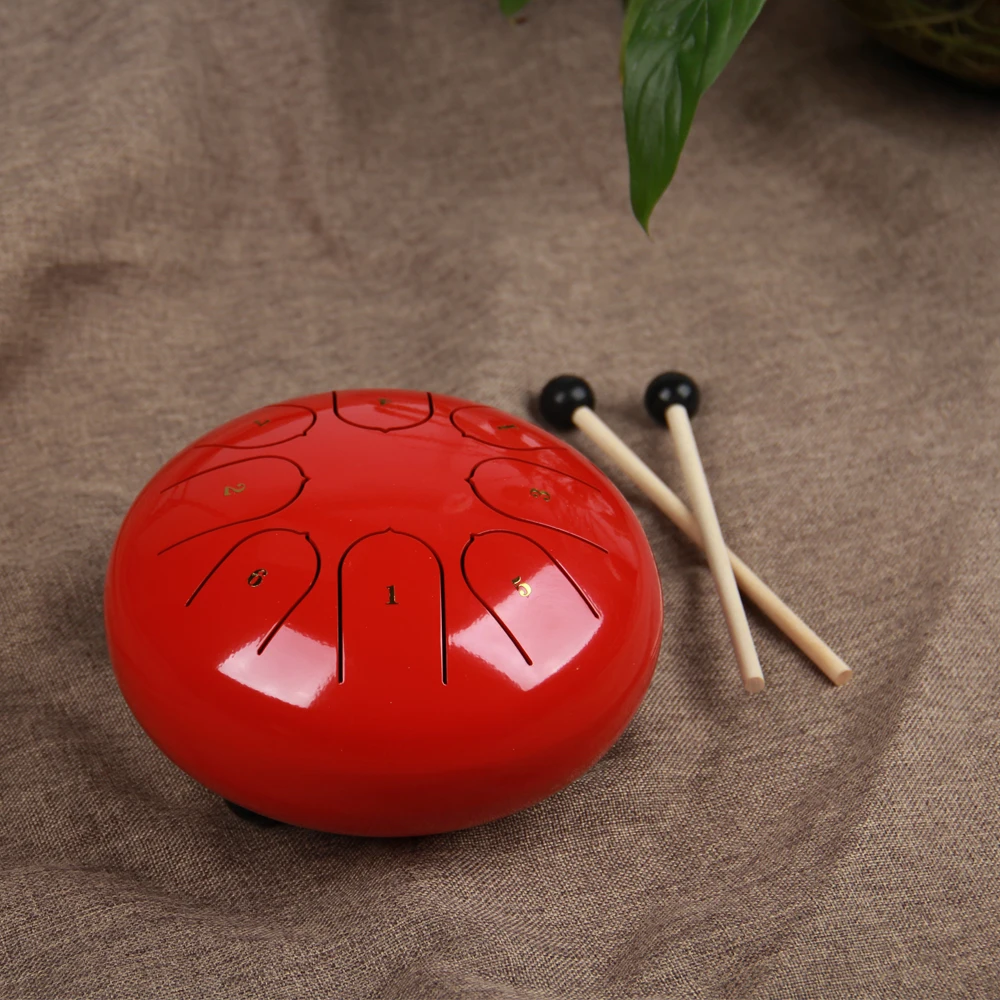 6 дюймов 8 Note стальной барабан для языка набор мелодий ручной с барабанной