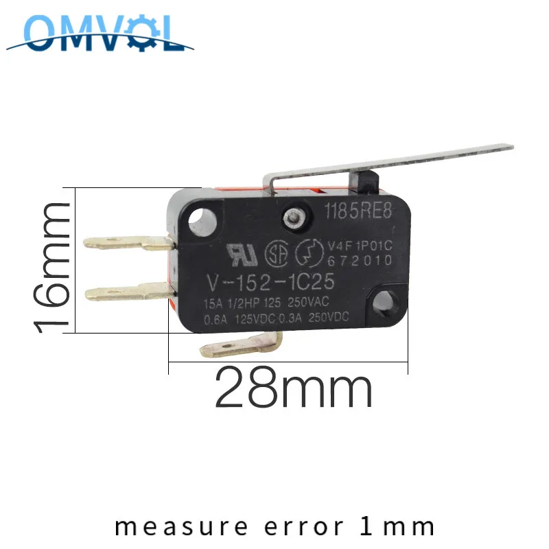 Микро концевой выключатель с Roller Lever V-15 V-151 V-152 V-153 V-154 V-155 V-156-1C25 - Цвет: V-152