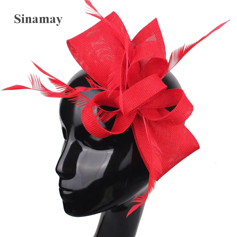 Заколка для волос с перьями Женская Свадебный зажим Вуалетка церкви вечеринок
