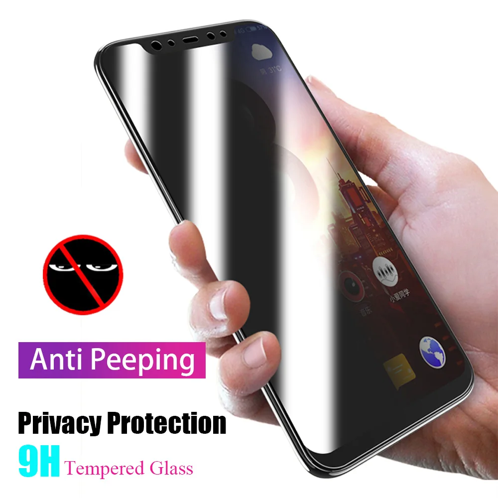 

9H Full Cover Privacy Tempered Glass for XiaoMi Mi 6 8 Mi8 SE 8 Lite Play Mix 2 Mix3 Redmi Note 7 Anti Peeping Screen Protector