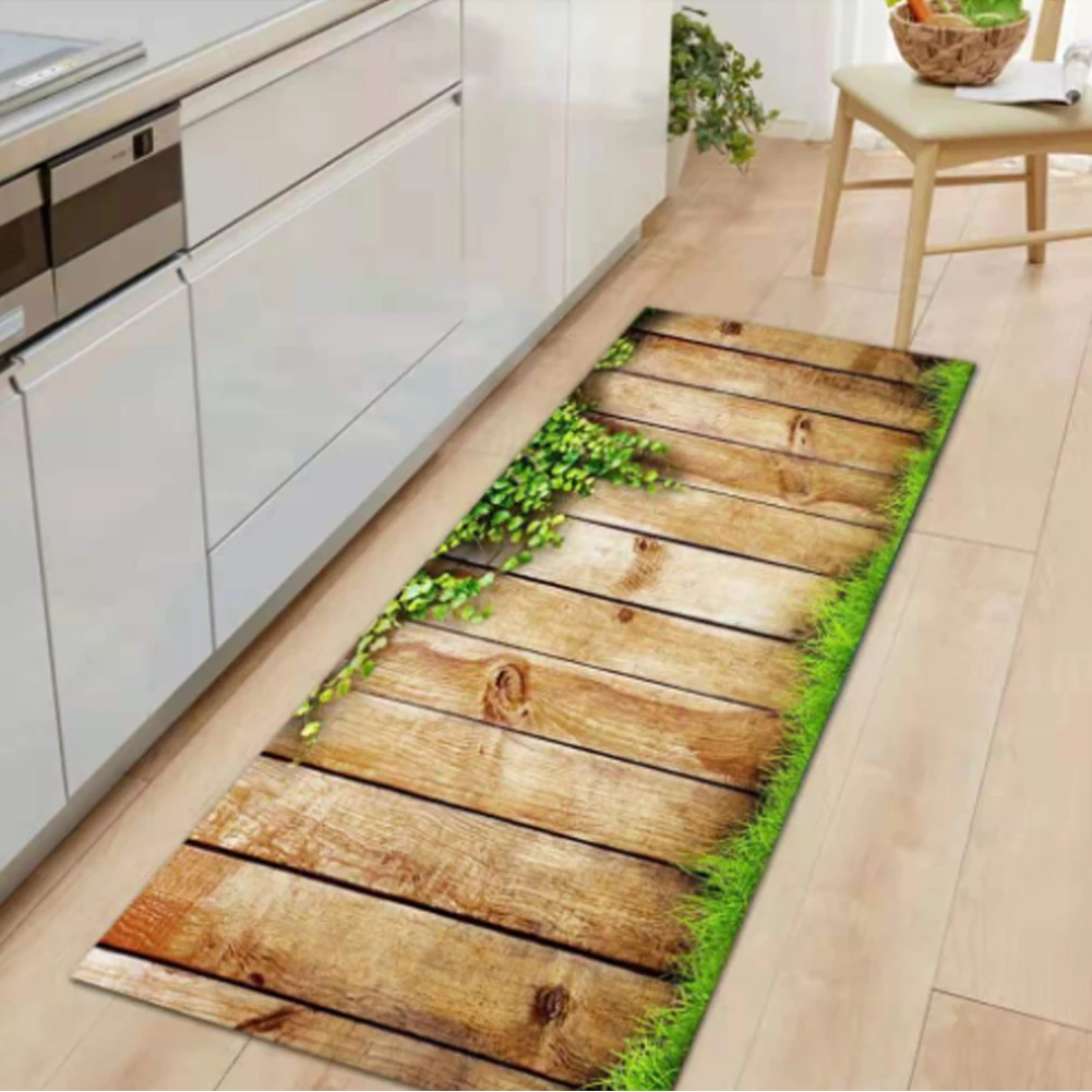 

Kitchen Anti-slip Stairway Floor Mats Carpets For Bedroom Rug Living Room Bathroom 3D Printing Flower Garden Corridor Rugs
