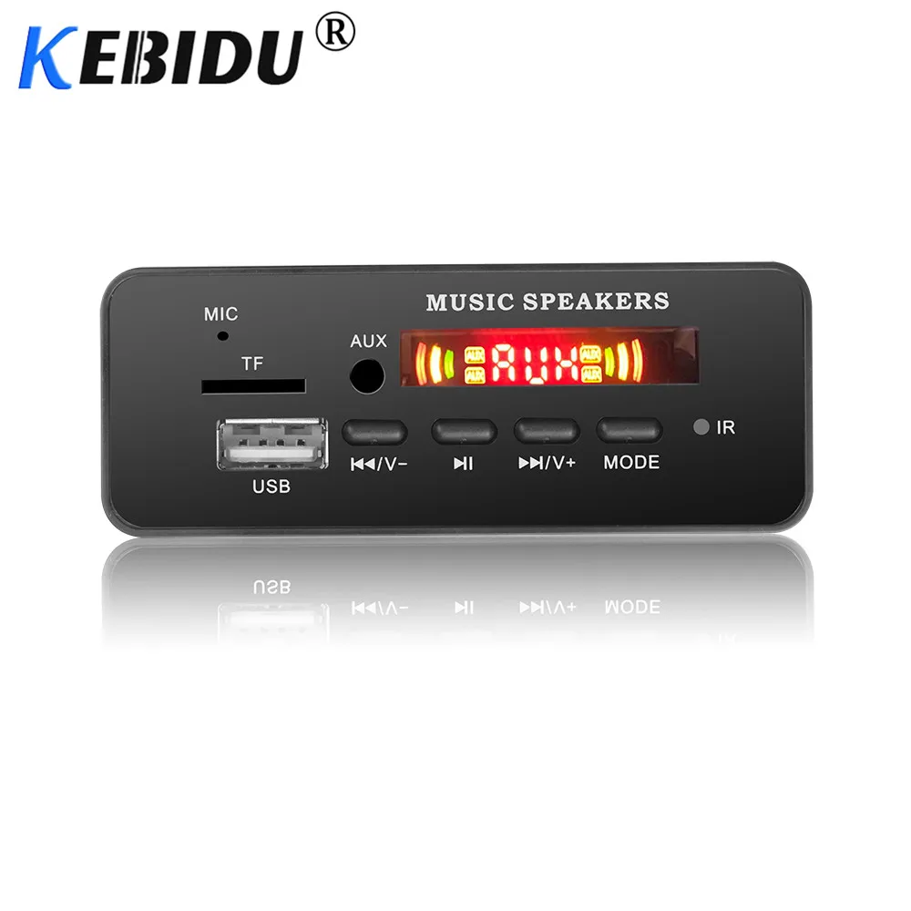 MP3 декодер Kebidu автомобильная USB Bluetooth V5.0 встроенная запись громкой связи модуль