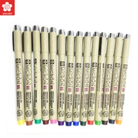 set of 814colors sakura pigma micron liner pen set 0 25mm 0 45mm fine color fineliner drawing pens sketch marker art supplies