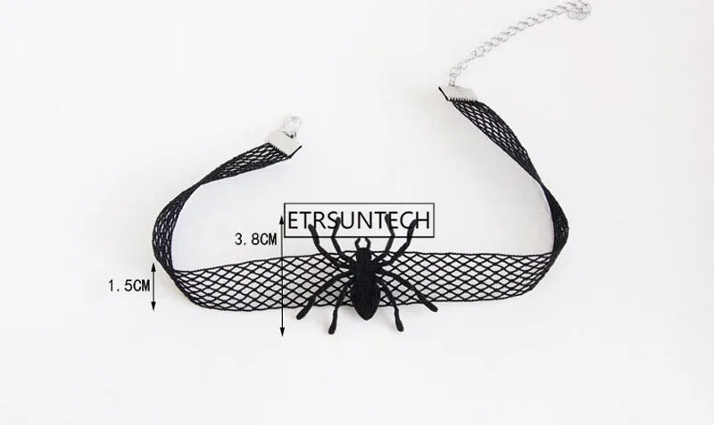 melhor 100pcs Aranha Aranhas Na Malha Véu Máscara Holloween Brincos Gargantilha Mulheres Cosplay Do Partido Do Disfarce Adereços