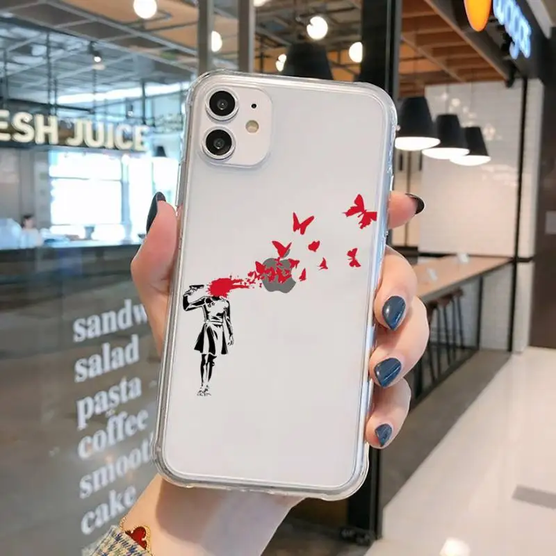

Cute creative design pattern Phone Case Transparent for iPhone 11 12 mini pro XS MAX 8 7 6 6S Plus X 5S SE 2020 XR