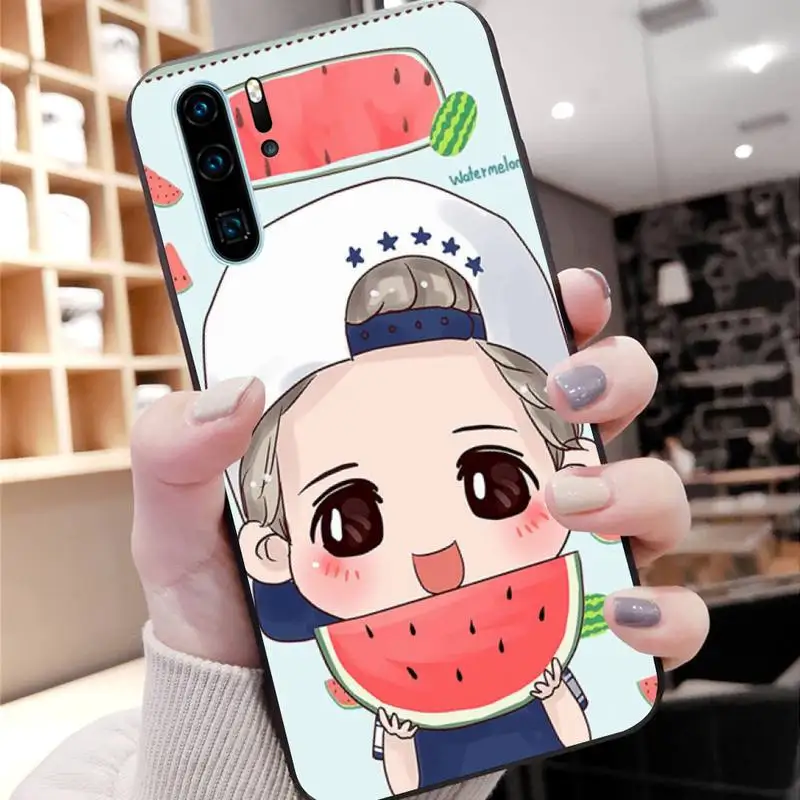Черный чехол для мобильного телефона Q Version Characters Huawei P8 P9 P10 P20lite2019 P20 P30