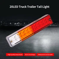 new 2 pieces truck led tail lights 20 led premium quality truck real lights waterproof and durable yacht car trailer taillight