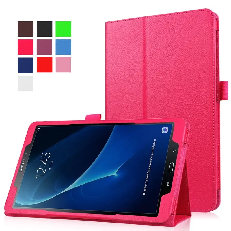 

Магнитный чехол для Samsung Galaxy Tab A 10,1, чехол для модели A6 SM-T580 T585 T587, тонкий чехол из искусственной кожи с функцией автоматического сна/пробужде...