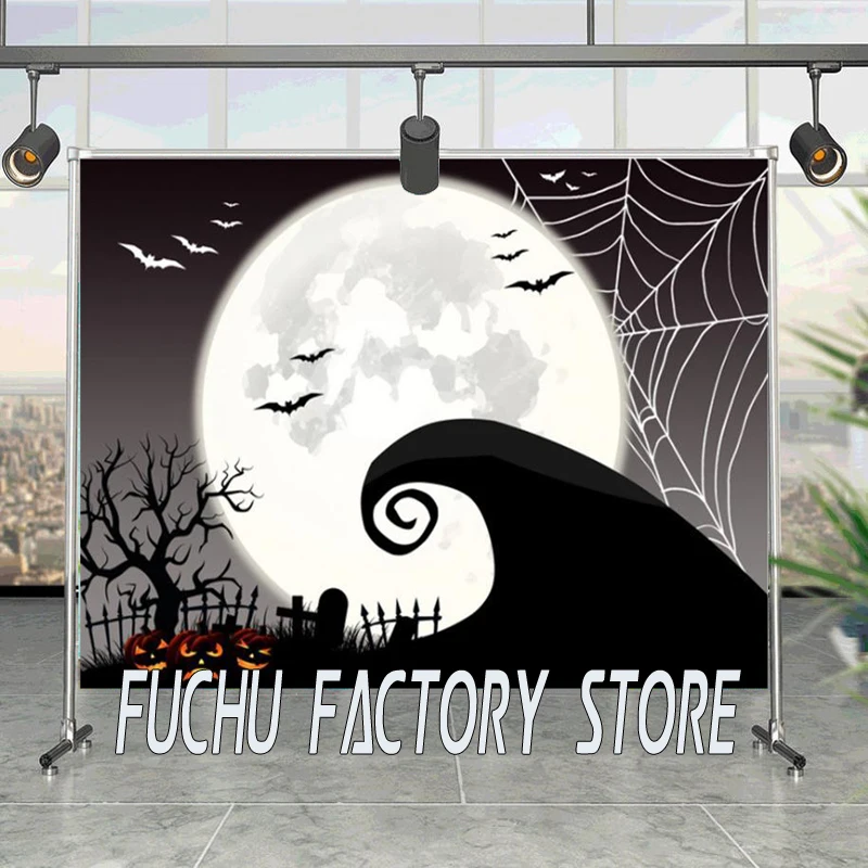 

Летучая мышь Тыква Хэллоуин Студия фотография фон праздник вечерние НКА украшение 3d Детские фотографии цифровой Фон Ткань Винил