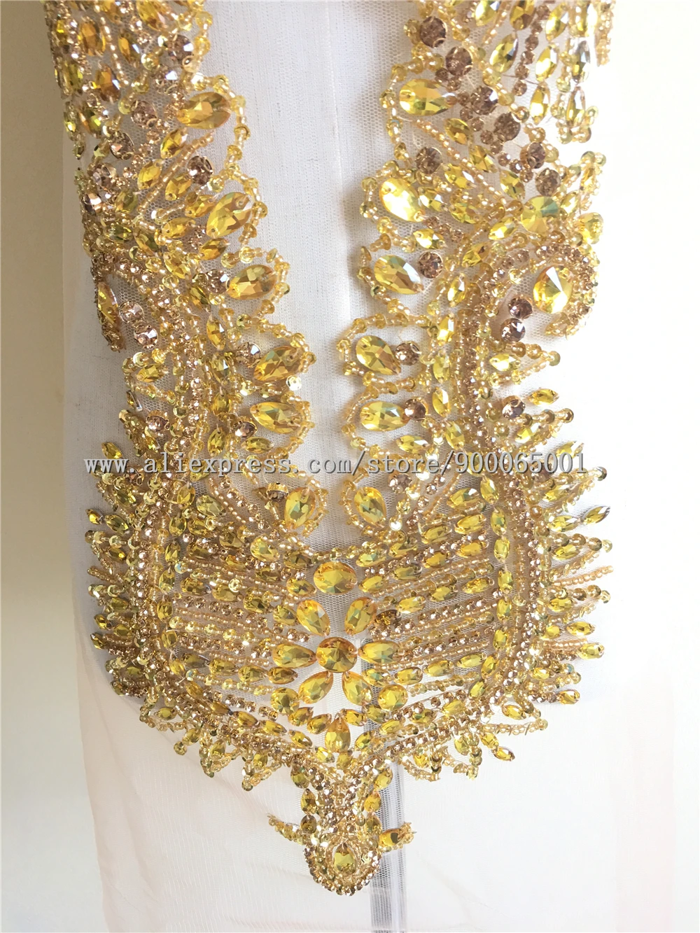 Роскошное Свадебное Платье люкс 3D золотые стразы лиф со стразами Аппликация
