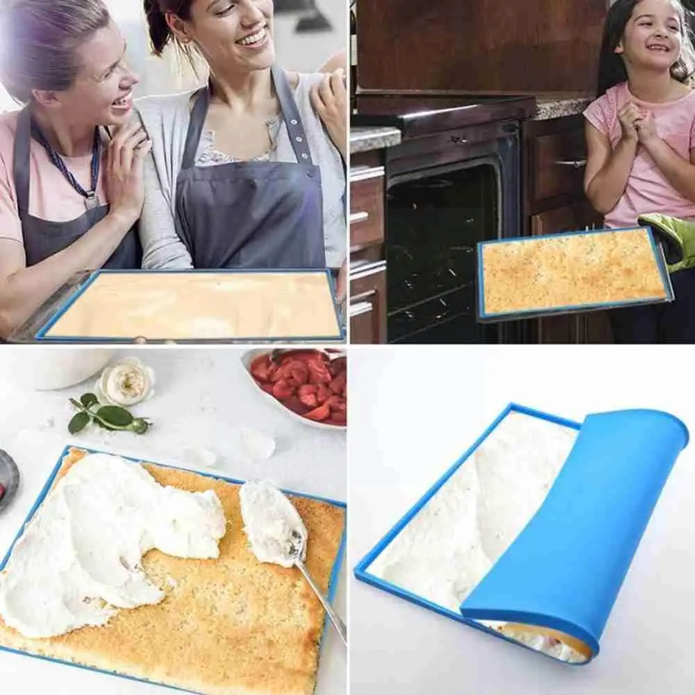 

Силиконовый коврик для выпечки, многофункциональный, подкладка для торта антипригарный коврик для выпечки, кухонный роликовый коврик, ковр...