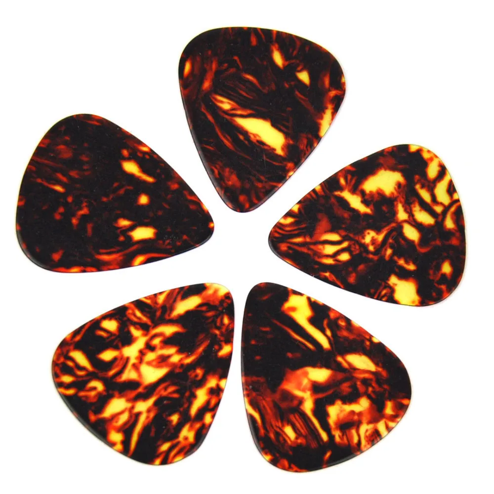 

100pcs/lot Thin 0.46mm Celluloid Guitar Picks Plectrums Brown Turtle Tortoise