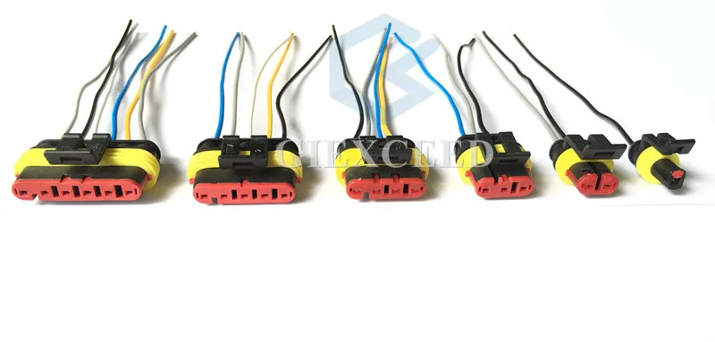 Superseal 1 5 комплект AMP Tyco 1/2/3/4/5/6 Pin водонепроницаемый Электрический провод
