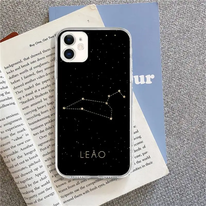 

12 constellations zodiac signs Phone Case for iPhone 8 7 6 6S Plus X 5S SE 2020 XR 11 pro XS MAX 12 12Mini