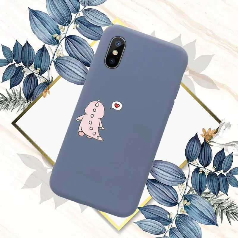 

Cute cartoon dinosaur Phone Case Candy Color for iPhone 11 12 mini pro XS MAX 8 7 6 6S Plus X SE 2020 XR