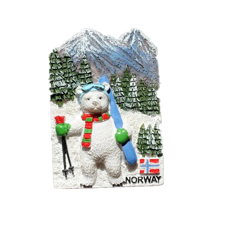 Норвежский полимерный магнит на холодильник туристический креативный