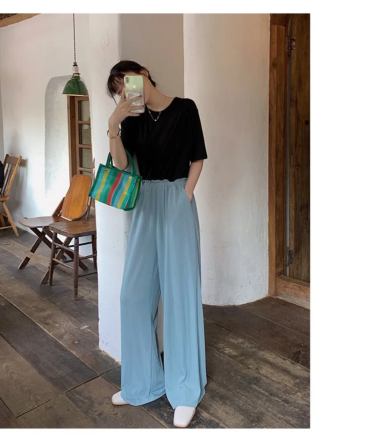 A259-Summer trendy one button skinny pants wide leg | Мужская одежда