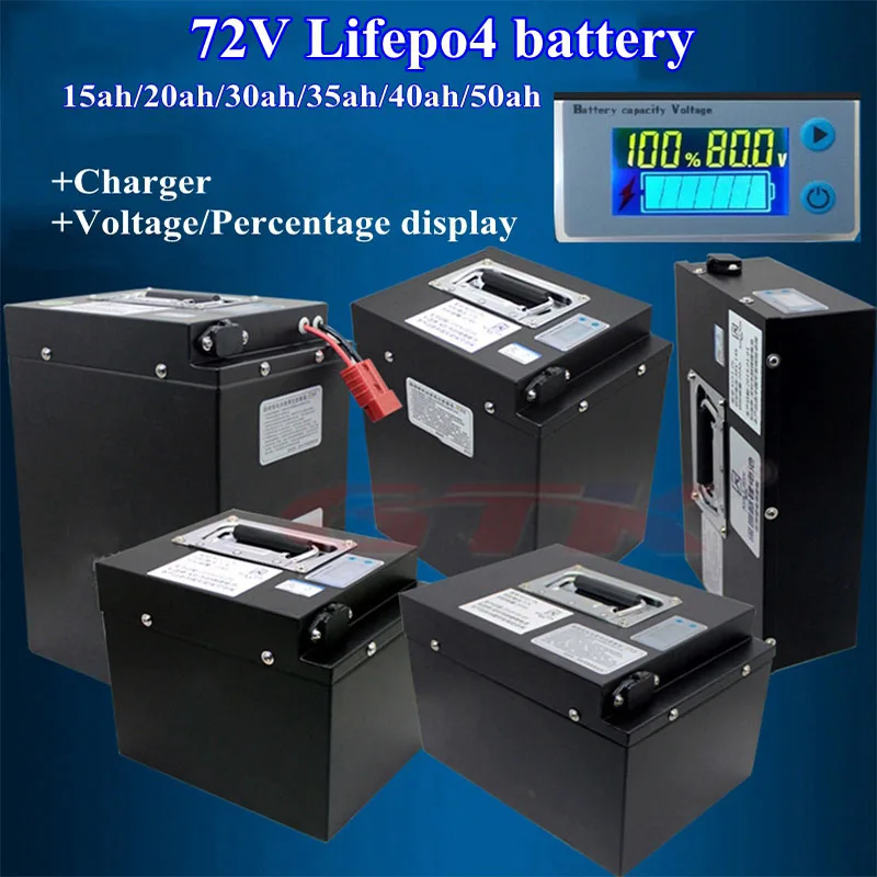 GTK новый глубокий цикл 72V 15ah 20ah 30ah 35ah 40ah 50ah 60ah Lifepo4 батарея bms 24S для мотоцикла ebike