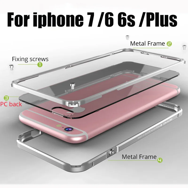 Роскошный металлический бампер для iPhone 6 s Ультратонкий алюминиевый корпус