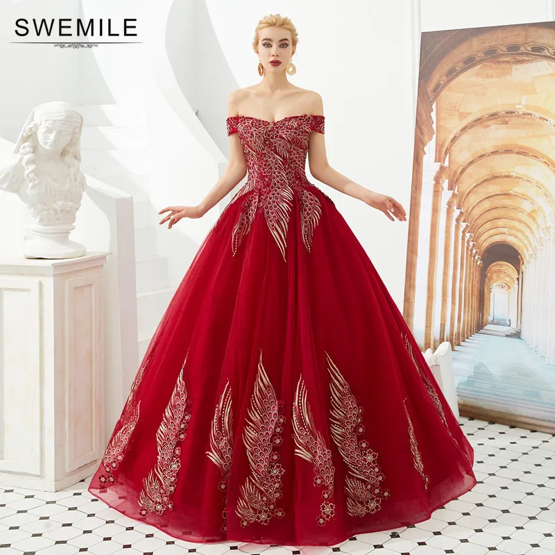 Роскошные кружевные Выпускные платья SWEMILE с павлином длинное сексуальное