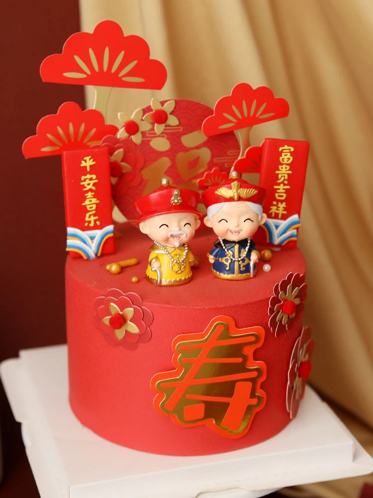 Статуэтка императора китайского дедушка бабушка орнамент королевы традиционный