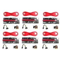 ver 009s pcie riser 1x to 16x graphics extension card for gpu mining riser card extender pci express adapter 6 pack