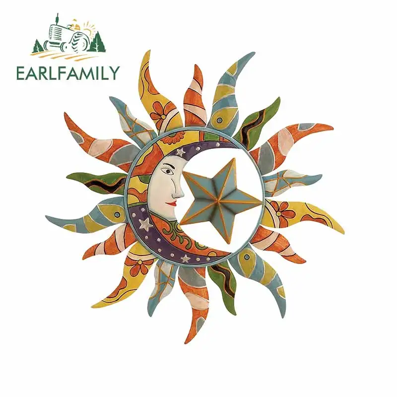 EARLFAMILY 13 см x 12 8 Солнцезащитная наклейка с изображением Луны солнцезащитные