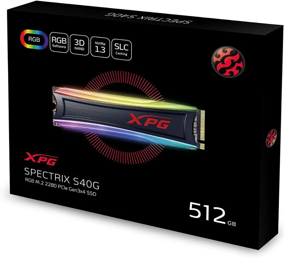 ADATA XPG S40G 512 ГБ 256 1 ТБ RGB 3D NAND PCIe Gen3x4 NVMe 3 M.2 2280 внутренний SSD | Компьютеры и офис