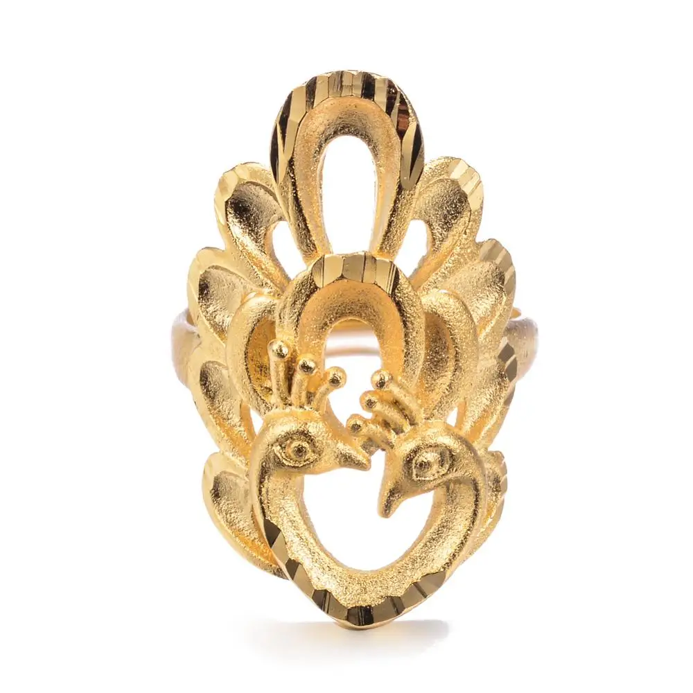 Wando эфиопское Золото Цвет Скраб Кольца для женщин/девочек Регулируемая форма