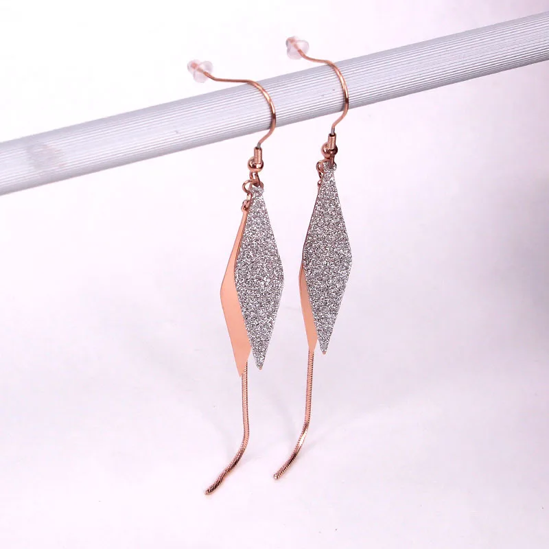 Серьги в виде колец ювелирные изделия из нержавеющей стали цвета розового золота