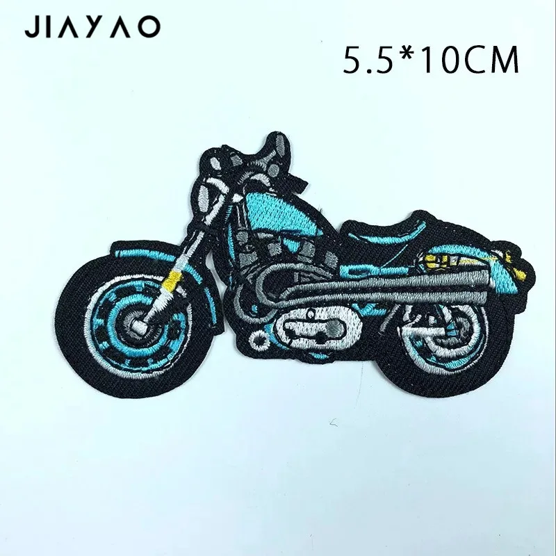 Вышивка патч мультфильм DIY автомобиль цвет мотоцикл подводная лодка трактор для детской одежды термо-клейкие наклейки для одежды - Color: 7