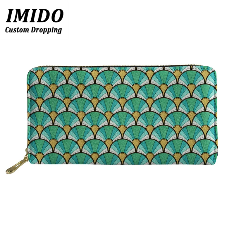 Новинка 2019 женский кожаный кошелек с принтом журавлей в стиле арт-деко модный на