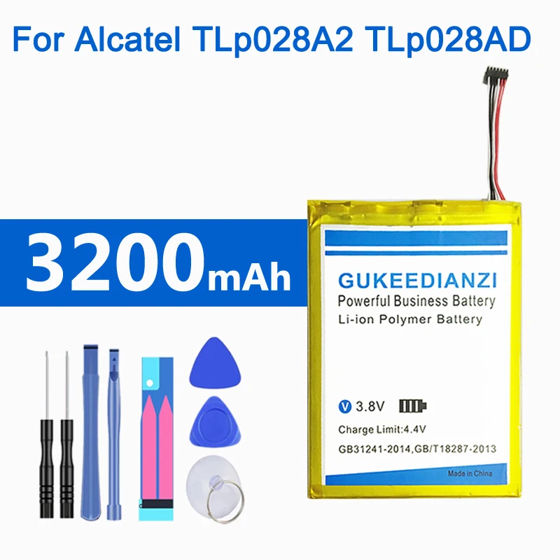Аккумулятор для телефона GUKEEDIANZI Alcatel One Touch Pixi 3 (7) LTE / 7 0 4G 3200mAh TLp028A2 TLp028AD li