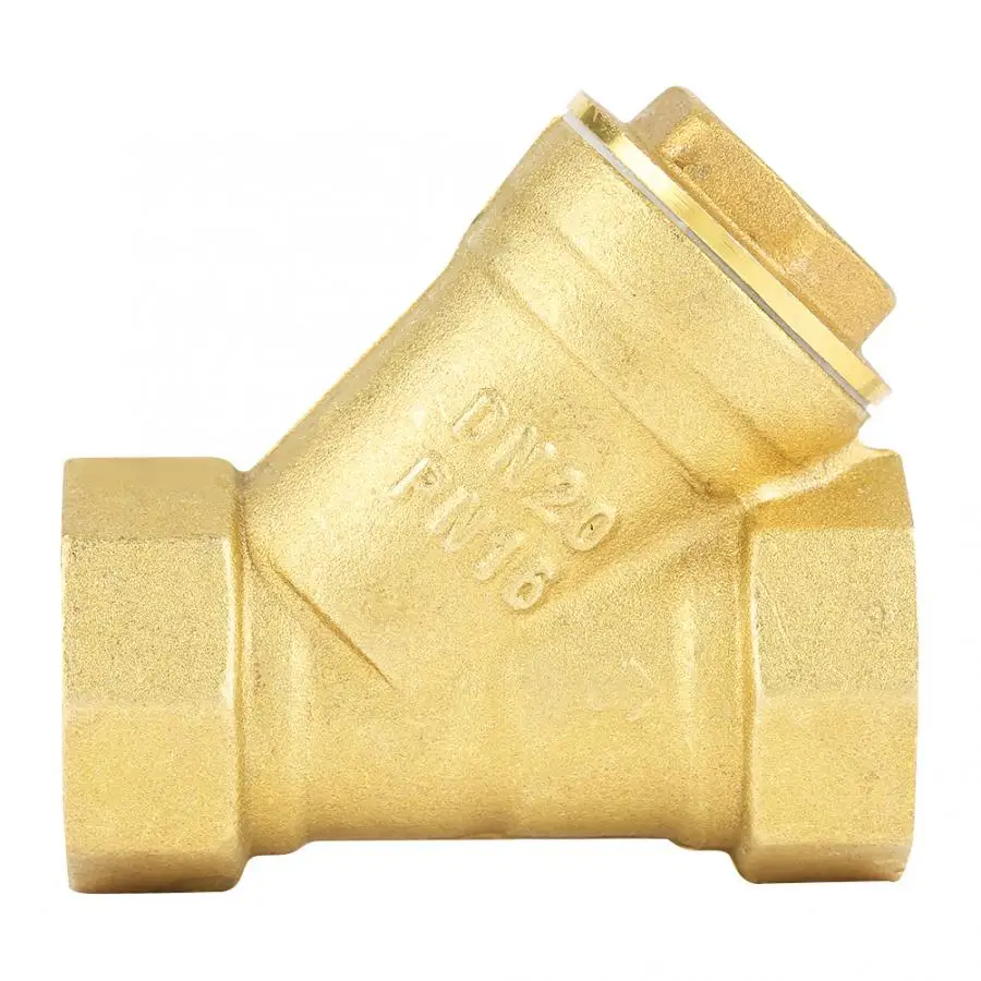 3/4" BSPP Female Thread Y Shaped Brass Strainer Filter Valve Connector for Water Oil Separation Tools | Обустройство дома