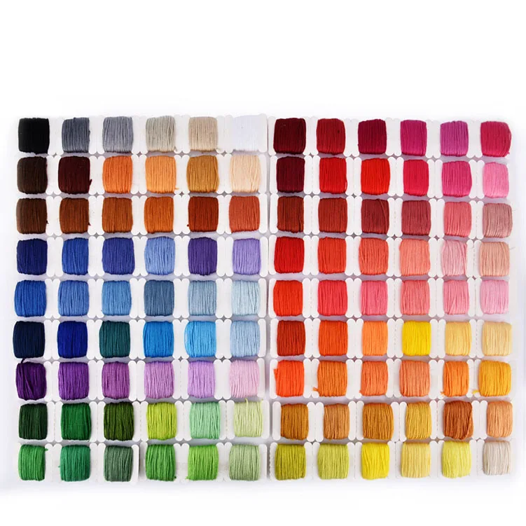 Embroidery Starter Kit For Beginners With Storage Box Pen Needle 50/108 Color Threads Cross Stitch Tools Mom DIY Sewing Set | Дом и сад