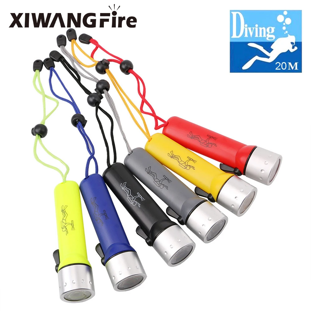 Светодиодный фонарик XIWANGFIRE T6 для дайвинга 200 люмен CREE XML 4 батарейки AA