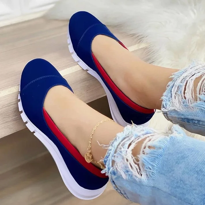 

Ladies Handmade Solid Color Women Shoes Classic Casual Flat Heel Shoes Comfortable Non-slip Fashion Zapatos De Mujer Sneakers