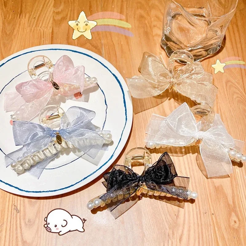 

1 Pcs Acrylic Bow Hair Claws Hair Accessories Elegant Trendy Ladies Headwear Geometric Hair Crab Clips For Female