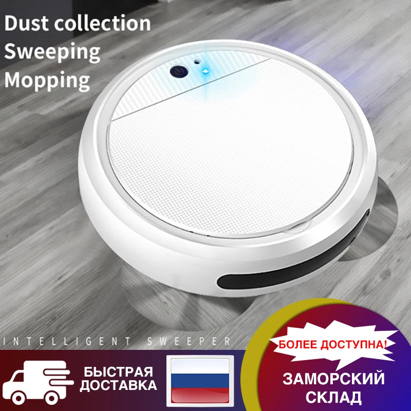 

Robot Vacuum Cleaner Smart Sweep&Wet Mopping Scrubber Vacuum Cleaner Robotic Run 60 Mins Vacuum Cleaners For Home Disinfection