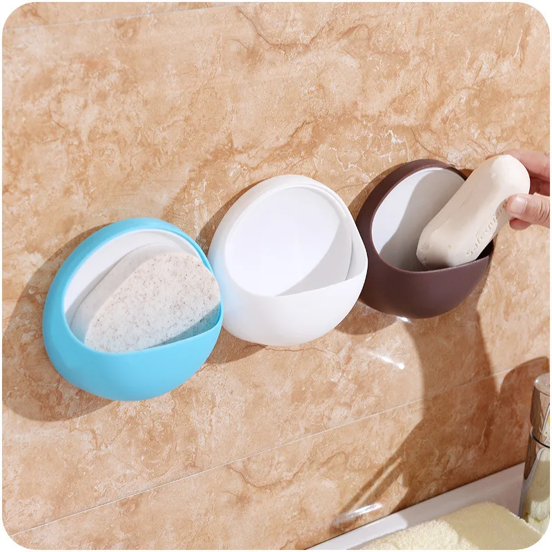

Kitchen Storage Box Sponge Drain Dry Organizer Convenient Useful Bathroom Soap Storage Box Container strong Sucker Plastic Box
