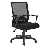 1pc grey black desk chair with arms ergonomic mesh office chair swivel chair adjustable height executive pc computer chair
