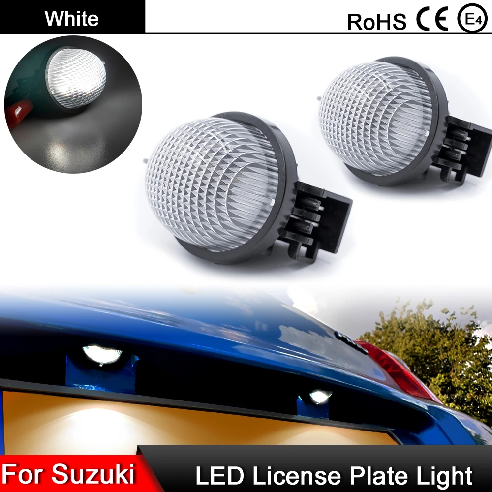 

2Pcs White LED License Plate Light Number Plate Lamp For Suzuki Jimmy Alto Carry Pickup Grand Vitara Swift Wagon Opel Agila