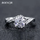 BOEYCJR 925 Серебряный 1 карат2 карат3 карата F цветной Муассанит VVS помолвка фотосессия для женщин