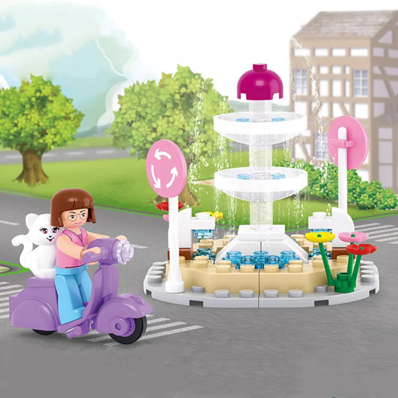 9 шт. Детский конструктор фонтан|Блочные конструкторы| |