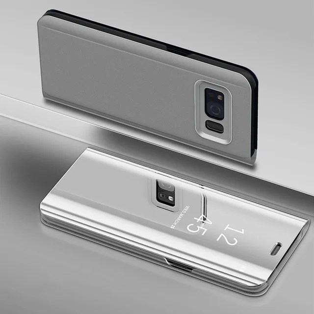 Роскошный чехол для телефона с откидной крышкой и подставкой для samsung Galaxy s10 e S9 S8 Plus s10plus S6 S7 Edge S6Edge note 5 8 9 - Цвет: silver