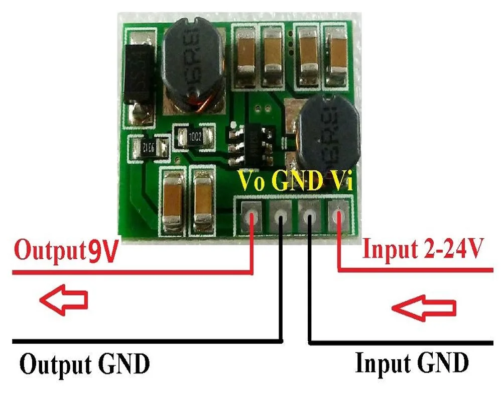DD2412SA_9V 3 V 7 5V 6V 12V 15V до 9V DC повышающий бак с регулировкой вверх и вниз