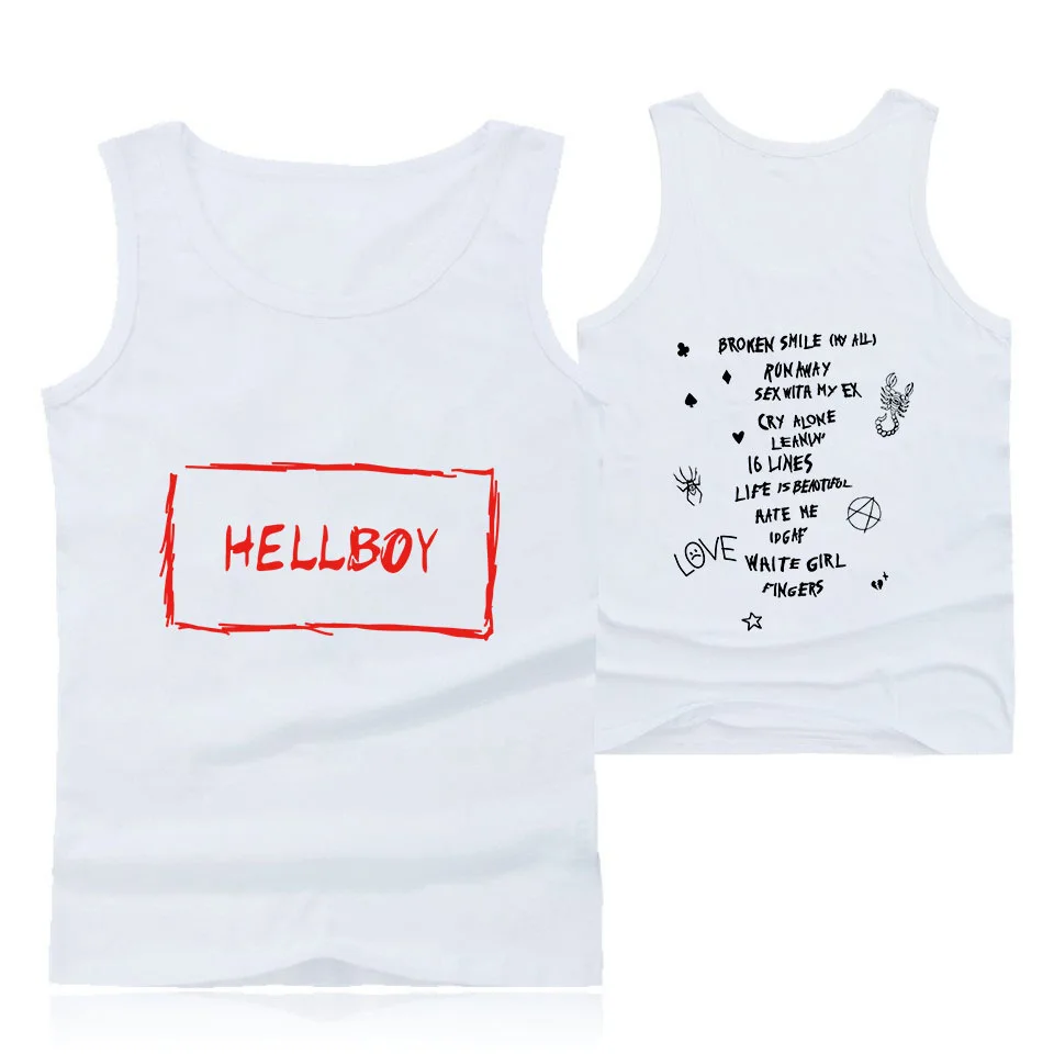 2020 Новые Топы на бретельках Женская летняя обувь Lil открытым майка с принтом в