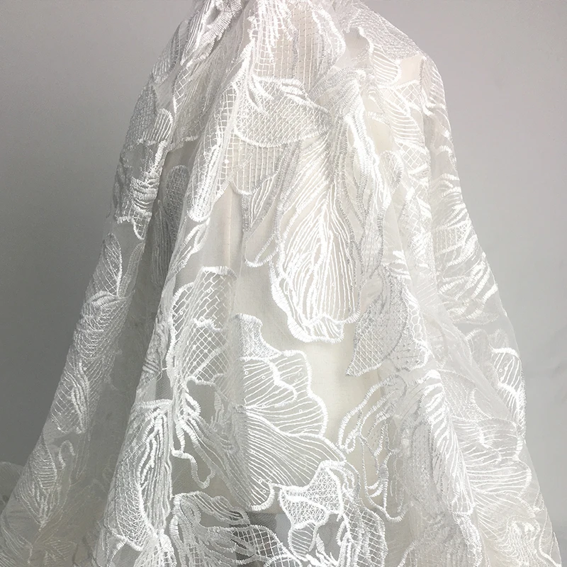 

Качественный марлевый материал, новинка, изысканная ткань с блестками и вышивкой, высококачественное платье, свадебное платье, ткань «сдел...