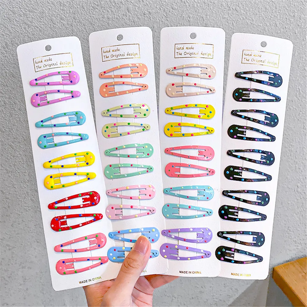 

Ornament Colorful Kids Hair Fashion Shape Accessories Barrettes Star New Girls 10pcs/set